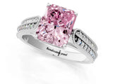 White gold Fancy Pink Radiant Cut Cut Pave Split Shank Engagement Ring with Four-Prong Setting_13