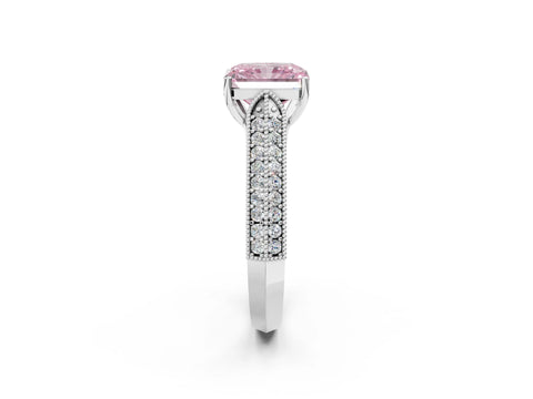 White gold Fancy Pink Radiant Cut Cut Pave Split Shank Engagement Ring with Four-Prong Setting_14