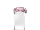 White gold Fancy Pink Radiant Cut Diamond Channel Set Solitaire Ring with Four-Prong Setting_62