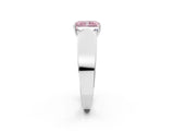 White gold Fancy Pink Radiant Cut Diamond Channel Set Solitaire Ring with Four-Prong Setting_79