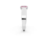 White gold Fancy Pink Radiant Cut Diamond Channel Set Solitaire Ring with Four-Prong Setting_79