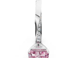 White gold Fancy Pink Radiant Cut Diamond Engagement Ring with Side Stone Accents and Four-Prong Setting_60