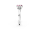 White gold Fancy Pink Radiant  Cut Diamond Five-Stone Prong Set White Gold Ring_34