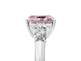 White gold Fancy Pink Radiant  Cut Diamond Five-Stone Prong Set White Gold Ring_37