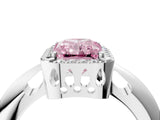White gold Fancy Pink Radiant  Cut Diamond Halo Engagement Ring with Split Shank and Four-Prong Setting_94