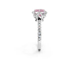 White gold Fancy Pink Radiant Cut Diamond Halo Pave Band with Four-Prong Setting_5
