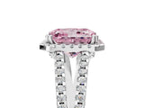 White gold Fancy Pink Radiant Cut Diamond Halo Split Shank Engagement Ring_79