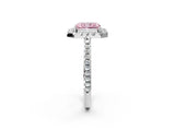 White gold Fancy Pink Radiant Cut Diamond Pavé Halo Ring with Four-Prong Setting_50