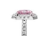 White gold Fancy Pink Radiant Cut Diamond Pavé Halo Ring with Four-Prong Setting_53