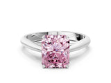 White gold Fancy Pink Radiant Cut Diamond Solitaire Engagement Ring with Cathedral Setting and Four-Prong Mount_178