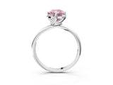 White gold Fancy Pink Radiant Cut Diamond Solitaire Engagement Ring with Four-Prong Setting and Classic Band_23