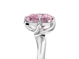 White gold Fancy Pink Radiant Cut Diamond Solitaire Engagement Ring with Four-Prong Setting and Classic Band_25