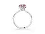 White gold Fancy Pink Radiant Cut Diamond Solitaire Engagement Ring with Four-Prong Setting and Classic Band_35