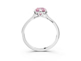 White gold Fancy Pink Radiant Cut Diamond Solitaire Ring with Flower Prong Setting and Classic Band_3