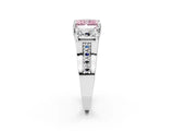 White gold Fancy Pink Radiant Cut Diamond Three-Stone Ring with Channel Set Band and Four-Prong Setting_75