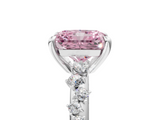 White gold Fancy Pink Radiant  Cut Diamond Vine Band with Four-Prong Setting_65