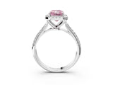 White gold Fancy Pink Radiant Cut Halo Diamond Ring with Pavé Band_27