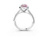 White gold Fancy Pink Radiant  Cut Halo Pave Band Four-Prong Setting Ring_23