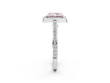 White gold Fancy Pink Radiant  Cut Halo Pave Split Shank Prong Setting Ring_34
