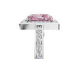White gold Fancy Pink Radiant  Cut Halo Pave Split Shank Prong Setting Ring_37