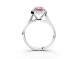 White gold Fancy Pink Radiant  Cut Halo Solitaire Engagement Ring with Square Band and Four-Prong Setting_87