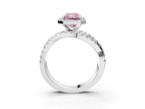White gold Fancy Pink Radiant  Cut Halo Split Shank Prong Setting Ring_29