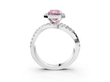 White gold Fancy Pink Radiant  Cut Halo Split Shank Prong Setting Ring_41
