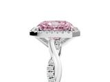 White gold Fancy Pink Radiant  Cut Halo Twisted Band Four-Prong Ring_25