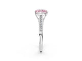 White gold Fancy Pink Radiant Cut Solitaire Cathedral Diamond Engagement Ring with Channel-Set Band and Four-Prong Setting_17