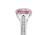 White gold Fancy Pink Radiant Cut Solitaire Cathedral Diamond Engagement Ring with Channel-Set Band and Four-Prong Setting_20