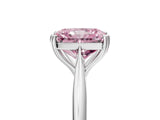 White gold Fancy Pink Radiant Cut Solitaire Diamond Ring with Six-Prong Setting and Classic Band_245