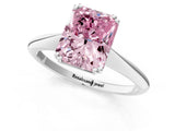 White gold Fancy Pink Radiant Cut Solitaire Diamond Ring with Six-Prong Setting and Classic Band_37