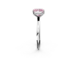 White gold Fancy Pink Radiant  Cut Solitaire Engagement Ring with Four-Prong Setting and Classic Band_22