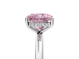 White gold Fancy Pink Radiant  Cut Solitaire Engagement Ring with Four-Prong Setting and Classic Band_25
