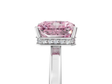 White gold Fancy Pink Radiant  Cut Solitaire Engagement Ring with Four-Prong Setting on a Classic Band_25