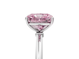 White gold Fancy Pink Radiant  Cut Solitaire Engagement Ring with Thin Band and Four-Prong Setting_8