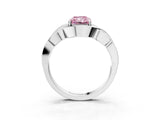 White gold Fancy Pink Radiant Cut Solitaire Intertwined Band Prong Setting Ring_3