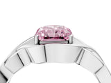 White gold Fancy Pink Radiant Cut Solitaire Intertwined Band Prong Setting Ring_4