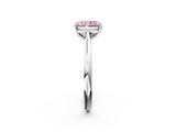 White gold Fancy Pink Radiant  Cut Solitaire Ring with Cathedral Band and Four-Prong Setting_57