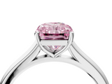 White gold Fancy Pink Radiant  Cut Solitaire Ring with Cathedral Band and Four-Prong Setting_59