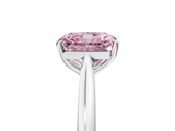 White gold Fancy Pink Radiant  Cut Solitaire Ring with Cathedral Band and Four-Prong Setting_60