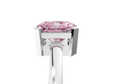 White gold Fancy Pink Radiant  Cut Solitaire Ring with Four-Prong Setting and Classic Band_53