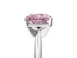 White gold Fancy Pink Radiant  Cut Solitaire Ring with Four-Prong Setting on a Classic Band_28
