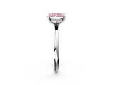 White gold Fancy Pink Radiant  Cut Solitaire Ring with Thin Band and Four-Prong Setting_18