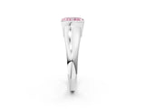 White gold Fancy Pink Radiant Cut Solitaire Tension Set Diamond Ring with Split Shank Band_50