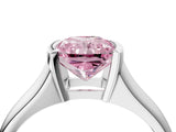White gold Fancy Pink Radiant Cut Solitaire Tension Set Diamond Ring with Split Shank Band_52