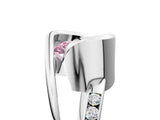 White gold Fancy Pink Radiant Cut Solitaire Tension-Set Diamond Split Shank Ring_5