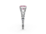 White gold Fancy Pink Radiant  Cut Split Shank Pave Diamond Engagement Ring with Four-Prong Setting_26