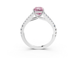 White gold Fancy Pink Radiant  Cut Split Shank Pave Diamond Engagement Ring with Four-Prong Setting_27