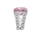 White gold Fancy Pink Radiant  Cut Split Shank Pave Diamond Engagement Ring with Four-Prong Setting_29
